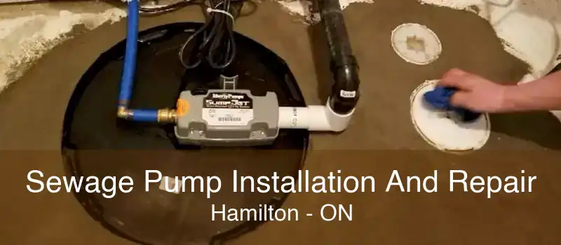 Sewage Pump Installation And Repair Hamilton - ON